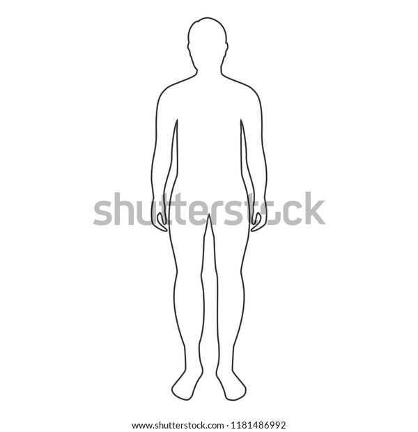 ベクターイラスト 男性の人体シルエット のベクター画像素材 ロイヤリティフリー