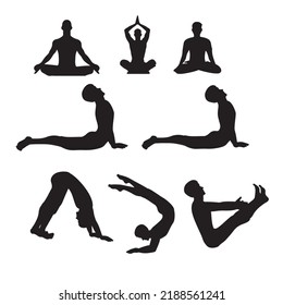 Vector illustration of male silhouettes fitness.