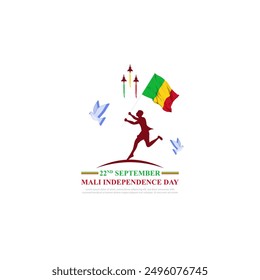 Vector illustration of Mali Independence Day social media feed template
