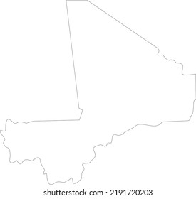Vector Illustration of Mali map