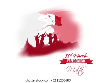 ilustración vectorial del día de la libertad de Malta