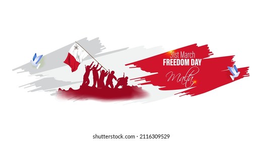 ilustración vectorial del día de la libertad de Malta