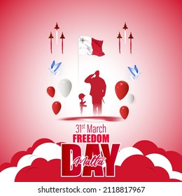 vector illustration for Malta freedom day
