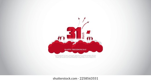 Vector illustration for Malta freedom day banner