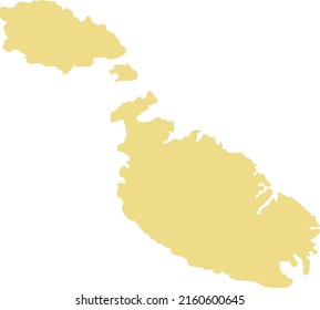 Mapa de la ilustración vectorial de Malta