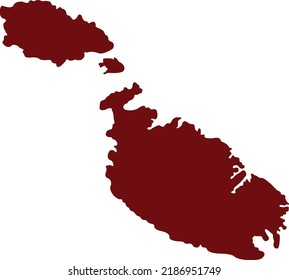 Vector illustration of Malta map