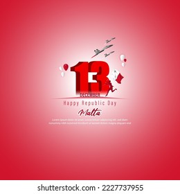 Vector illustration for Malta republic day banner