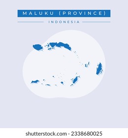 Vector de ilustración del mapa Maluku Indonesia