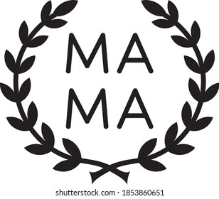 Vector illustration of the mama sign