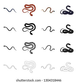 Vector illustration of mammal and danger icon. Collection of mammal and medicine stock vector illustration.