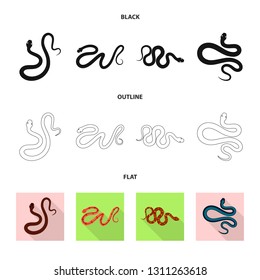 Vector illustration of mammal and danger icon. Set of mammal and medicine stock symbol for web.
