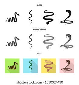 Vector illustration of mammal and danger icon. Set of mammal and medicine stock vector illustration.