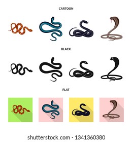 Vector illustration of mammal and danger icon. Set of mammal and medicine stock symbol for web.