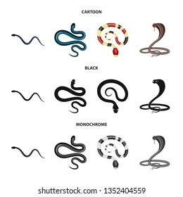 Vector illustration of mammal and danger icon. Set of mammal and medicine stock symbol for web.