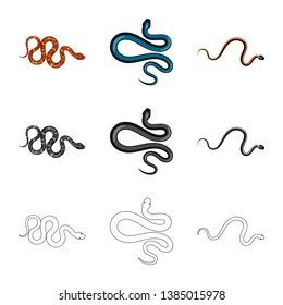 Vector illustration of mammal and danger icon. Collection of mammal and medicine stock vector illustration.