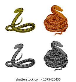 Vector illustration of mammal and danger icon. Set of mammal and medicine vector icon for stock.