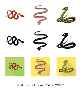 Vector illustration of mammal and danger icon. Set of mammal and medicine vector icon for stock.