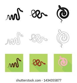 Vector illustration of mammal and danger icon. Collection of mammal and medicine stock vector illustration.