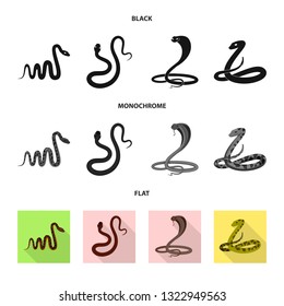 Vector illustration of mammal and danger logo. Set of mammal and medicine stock vector illustration.