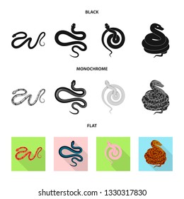 Vector illustration of mammal and danger logo. Set of mammal and medicine stock symbol for web.