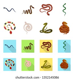 Vector illustration of mammal and danger logo. Collection of mammal and medicine stock symbol for web.