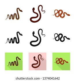 Vector illustration of mammal and danger logo. Collection of mammal and medicine vector icon for stock.