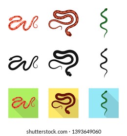 Vector illustration of mammal and danger logo. Set of mammal and medicine stock symbol for web.