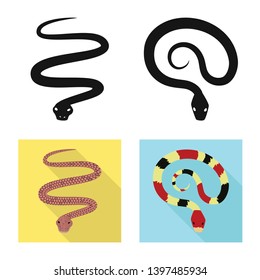 Vector illustration  mammal and danger logo. Collection  mammal and medicine stock vector illustration.