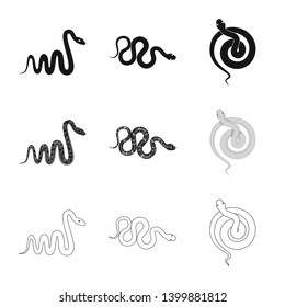 Vector illustration of mammal and danger logo. Set of mammal and medicine stock vector illustration.