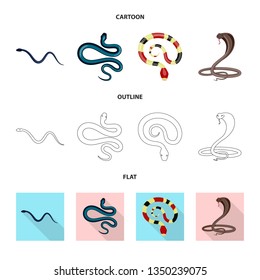 Vector illustration of mammal and danger sign. Collection of mammal and medicine stock vector illustration.