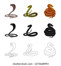 Vector illustration of mammal and danger sign. Set of mammal and medicine stock vector illustration.