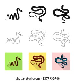 Vector illustration of mammal and danger sign. Set of mammal and medicine vector icon for stock.