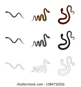 Vector illustration of mammal and danger sign. Collection of mammal and medicine stock symbol for web.