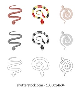 Vector illustration of mammal and danger sign. Set of mammal and medicine stock vector illustration.