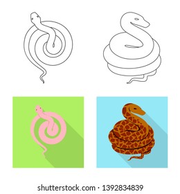 Vector illustration of mammal and danger sign. Set of mammal and medicine vector icon for stock.
