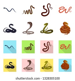 Vector illustration of mammal and danger symbol. Set of mammal and medicine stock vector illustration.