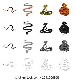 Vector illustration of mammal and danger symbol. Set of mammal and medicine stock vector illustration.