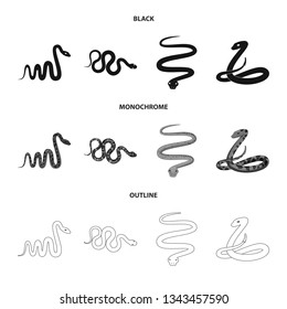 Vector illustration of mammal and danger symbol. Collection of mammal and medicine stock symbol for web.