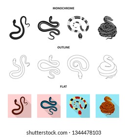 Vector illustration of mammal and danger symbol. Collection of mammal and medicine stock vector illustration.