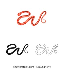 Vector illustration of mammal and danger symbol. Set of mammal and medicine stock symbol for web.