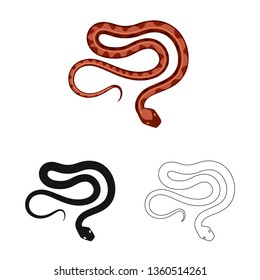 Vector illustration of mammal and danger symbol. Set of mammal and medicine stock symbol for web.
