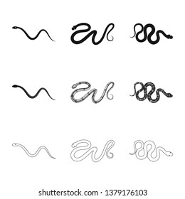 Vector illustration of mammal and danger symbol. Set of mammal and medicine stock symbol for web.