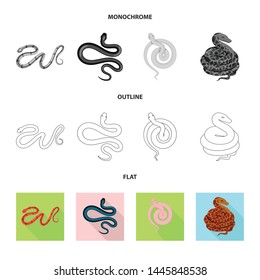 Vector illustration of mammal and danger symbol. Set of mammal and medicine stock vector illustration.
