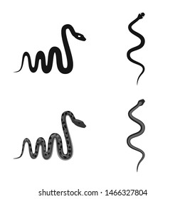 Vector illustration of mammal and danger symbol. Set of mammal and medicine vector icon for stock.