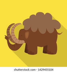 Vector illustration of mammoth and animal icon. Set of mammoth and prehistory stock vector illustration.