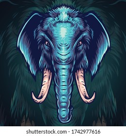 Vector illustration of Mammoth Elephant 