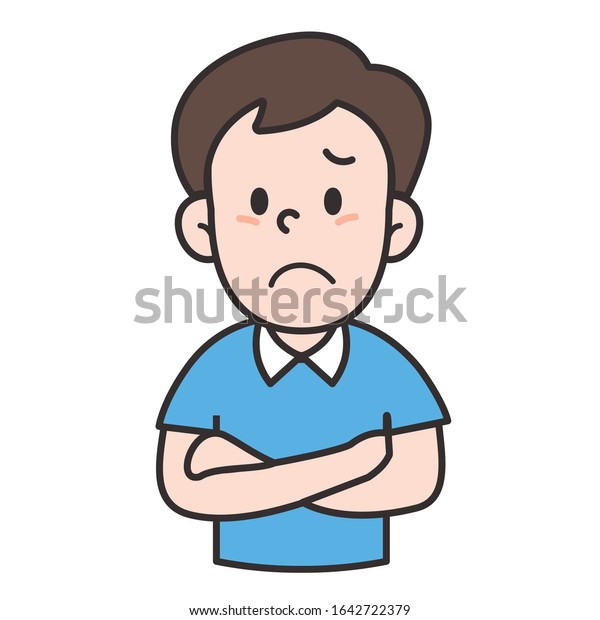 Vector Illustration Man Arms Folded Stock Vector (Royalty Free ...