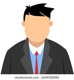 Ilustração vetorial de um homem em
um terno preto preparando-se para sair
para o trabalho, um escritório típico
profissional, estilo de design de arte plana.