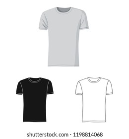 Vector illustration of man and clothing symbol. Collection of man and wear stock vector illustration.