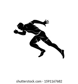 Vector illustration of man doing jogging